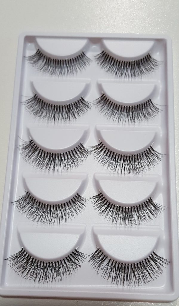 Lot 5  paires de cils noire 3cm de long B2
