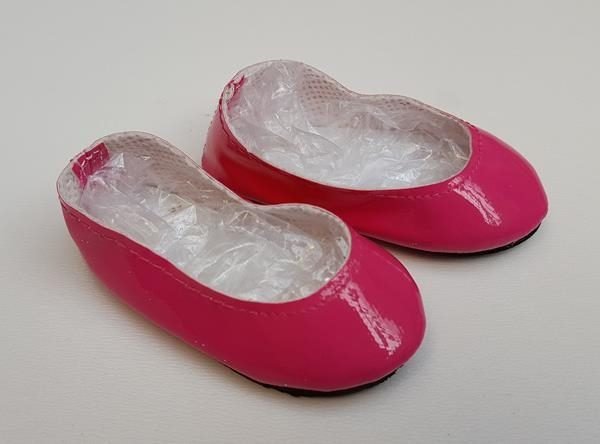 Ballerines en simili rose foncé
