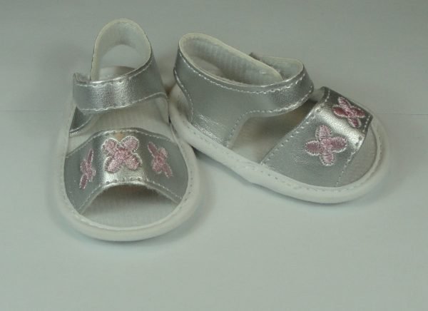 Chaussures sandales argent/rose