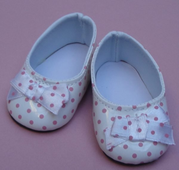 Ballerines blanches à poids roses