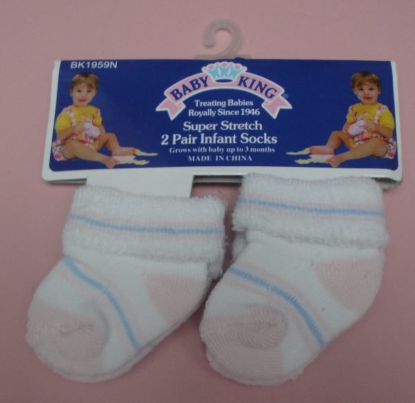 2 paires de chaussettes rose