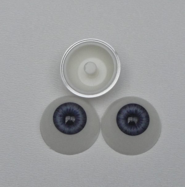Lot 3 paires de yeux bleu 24mm