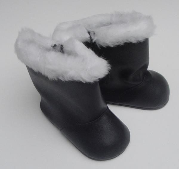 Bottes fourrure noire/blanc