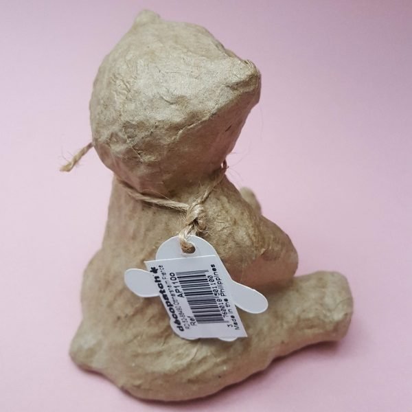 Ours assis en carton 8x7x5cm pour décopatch – Image 3