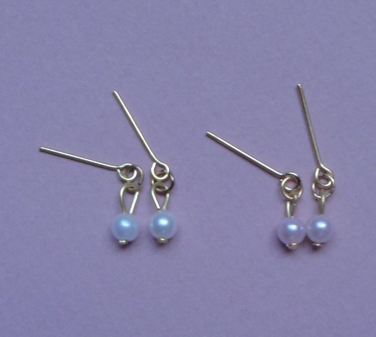 Boucles D'oreilles Fantaisie Fourrure Et Perles - Doré - Occasion