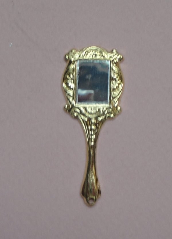Mini miroir doré pour poupée ancienne contemporaine